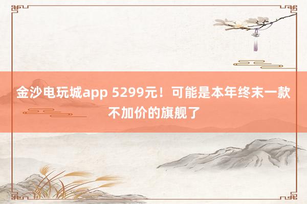 金沙电玩城app 5299元！可能是本年终末一款不加价的旗舰了