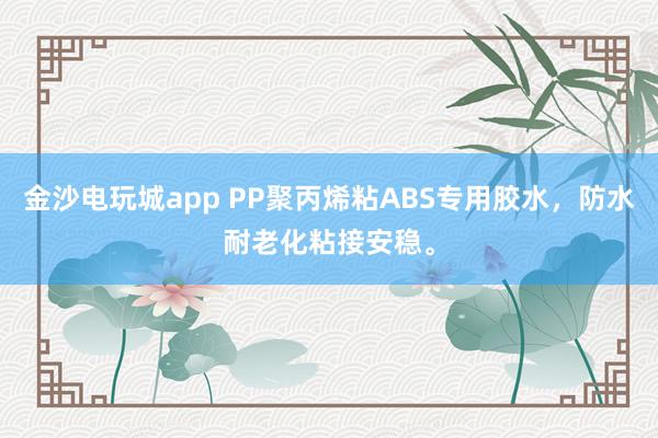 金沙电玩城app PP聚丙烯粘ABS专用胶水，防水耐老化粘接安稳。