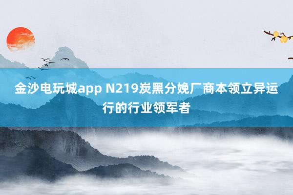 金沙电玩城app N219炭黑分娩厂商本领立异运行的行业领军者