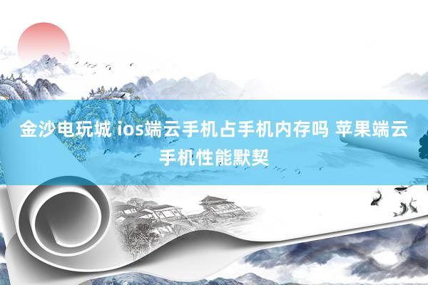 金沙电玩城 ios端云手机占手机内存吗 苹果端云手机性能默契