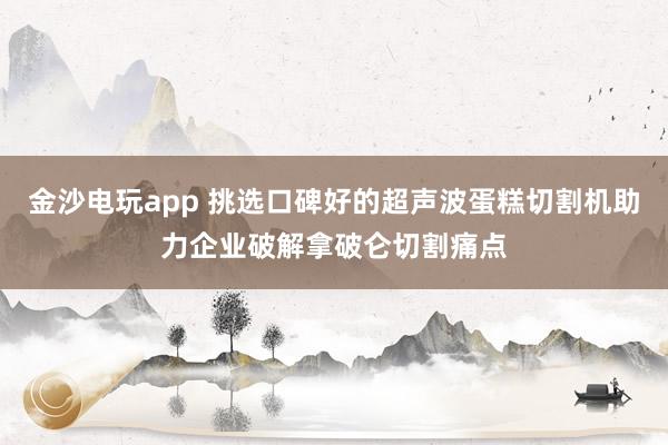 金沙电玩app 挑选口碑好的超声波蛋糕切割机助力企业破解拿破仑切割痛点