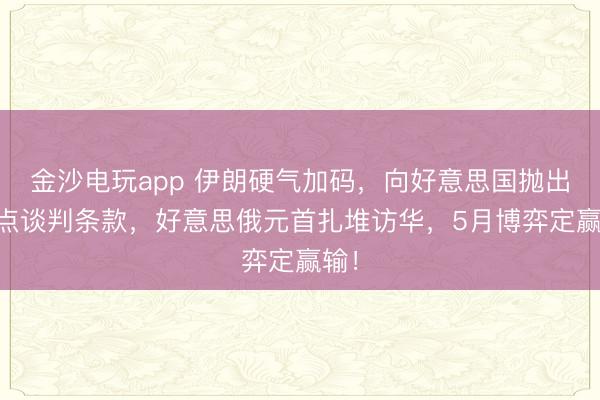金沙电玩app 伊朗硬气加码，向好意思国抛出14点谈判条款，好意思俄元首扎堆访华，5月博弈定赢输！