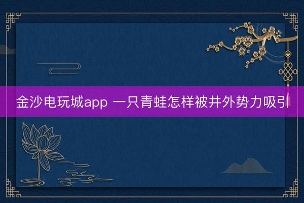 金沙电玩城app 一只青蛙怎样被井外势力吸引